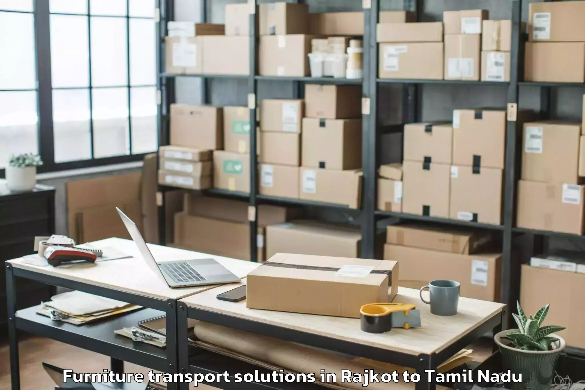 Top Rajkot to Ilayangudi Furniture Transport Solutions Available